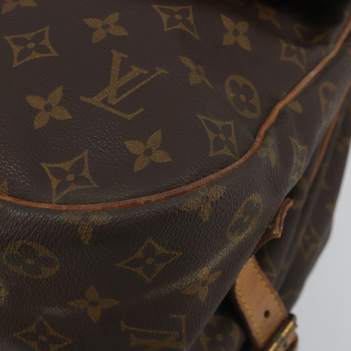 LOUIS VUITTON Monogram Saumur 35 Shoulder Bag M42254 LV Auth ep14937