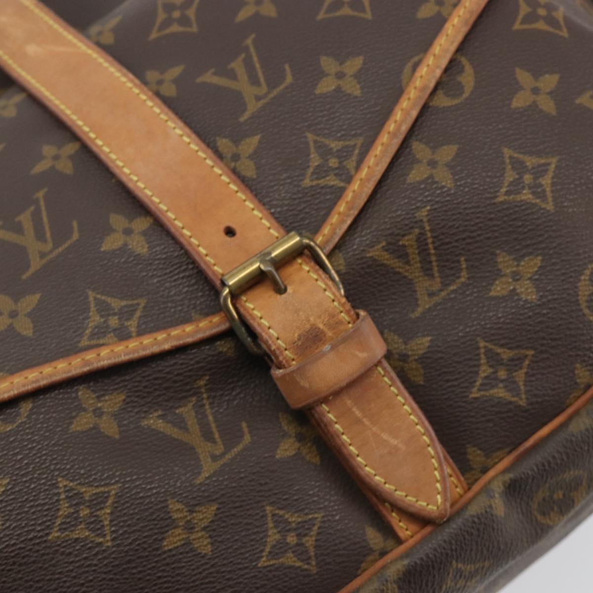 LOUIS VUITTON Monogram Saumur 35 Shoulder Bag M42254 LV Auth ep14937