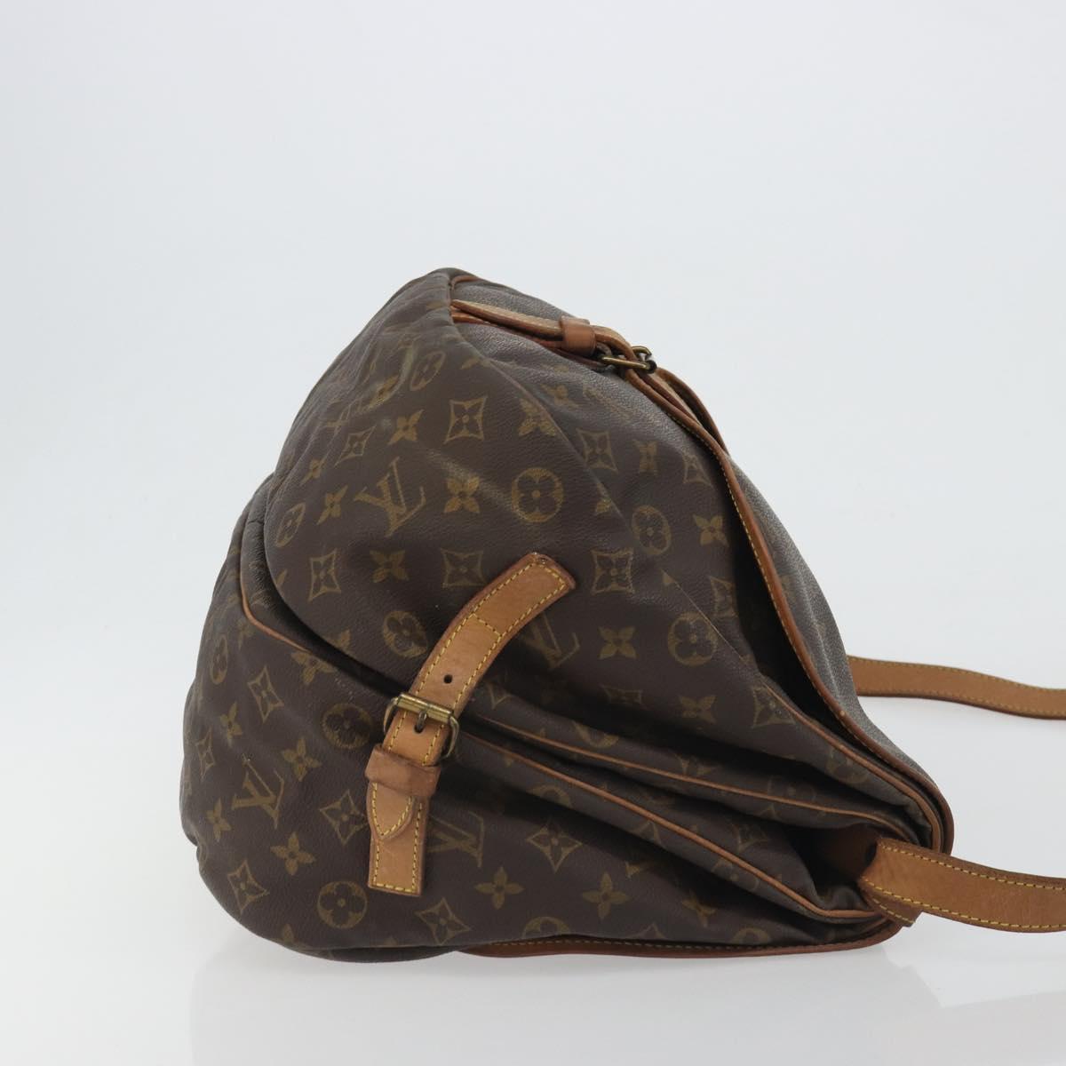 LOUIS VUITTON Monogram Saumur 35 Shoulder Bag M42254 LV Auth ep14937