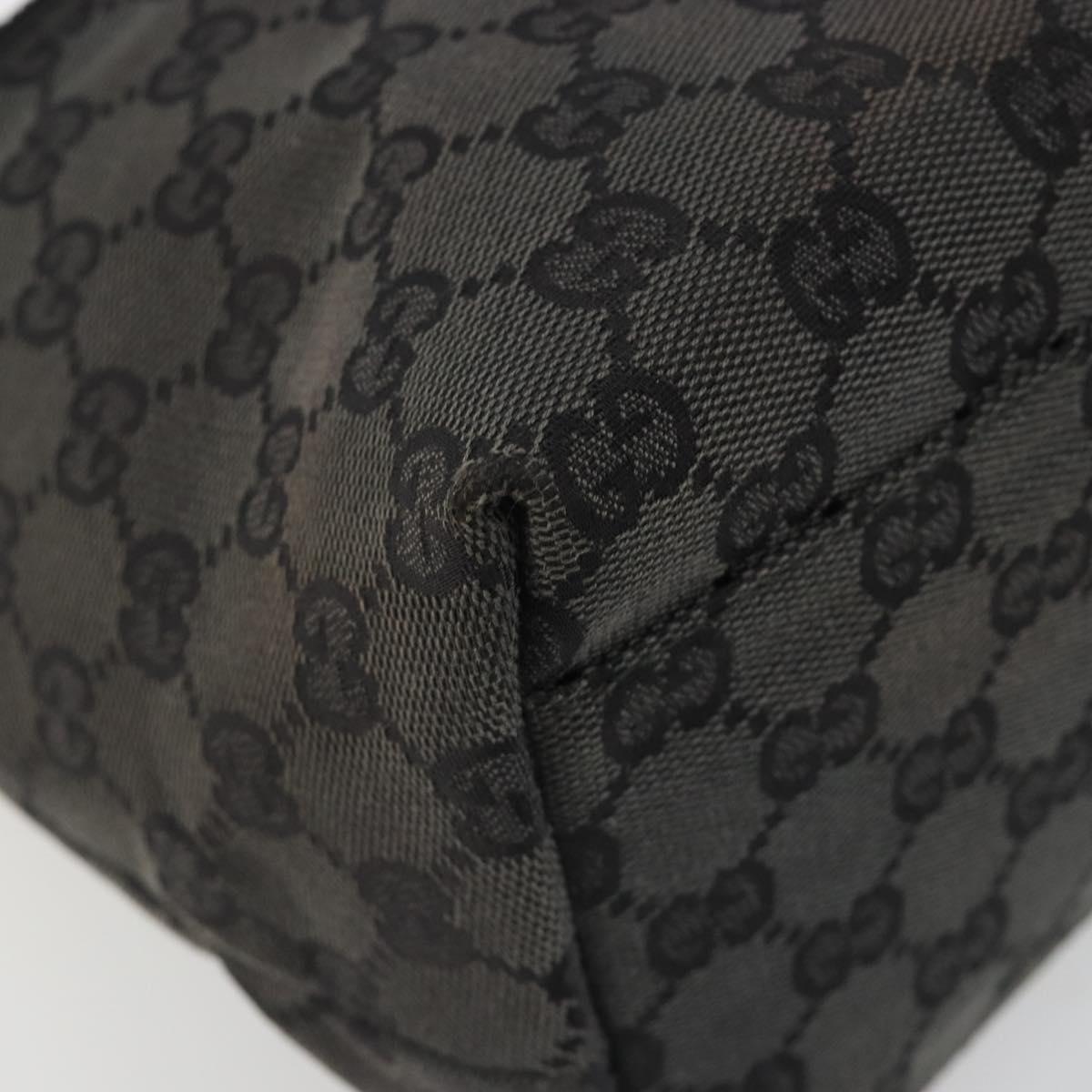 GUCCI GG Canvas Hand Bag Black Silver 001 3386 Auth ep14941