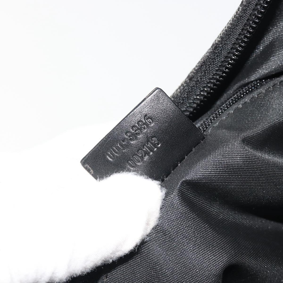 GUCCI GG Canvas Hand Bag Black Silver 001 3386 Auth ep14941