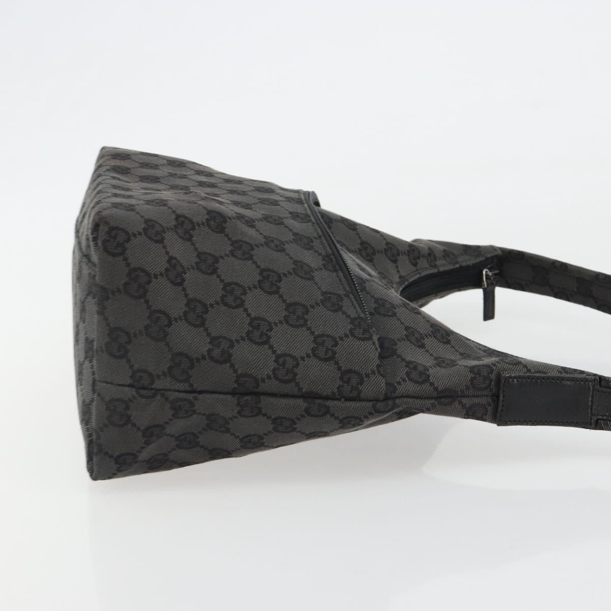 GUCCI GG Canvas Hand Bag Black Silver 001 3386 Auth ep14941