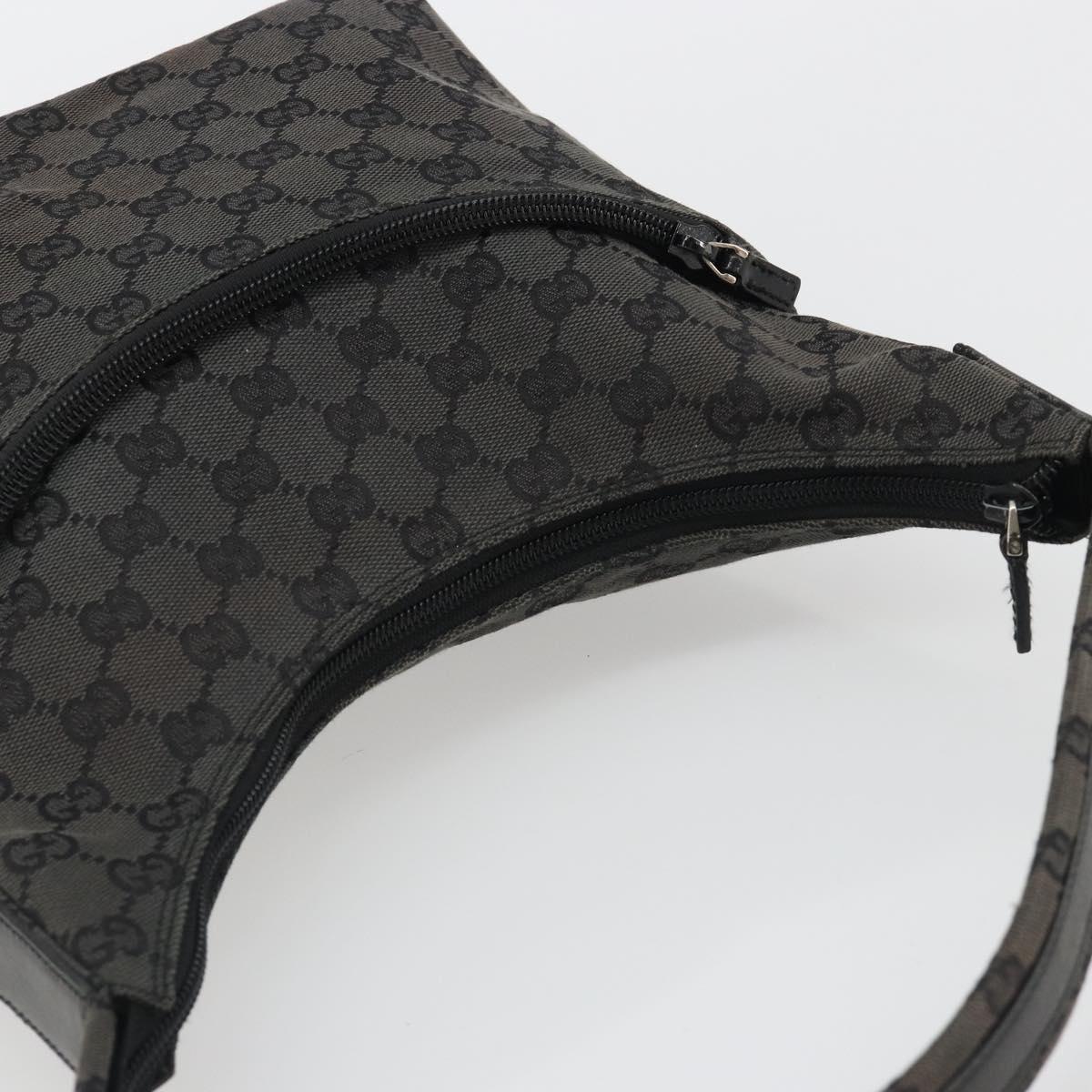 GUCCI GG Canvas Hand Bag Black Silver 001 3386 Auth ep14941