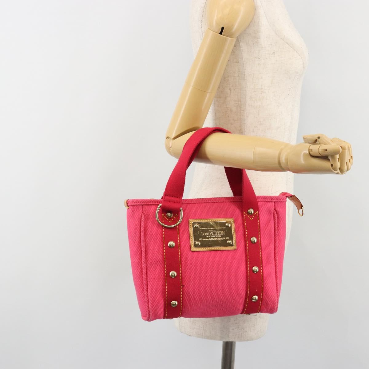 LOUIS VUITTON Antigua Cabas PM Hand Bag Rouge Pink M40088 LV Auth ep14951V