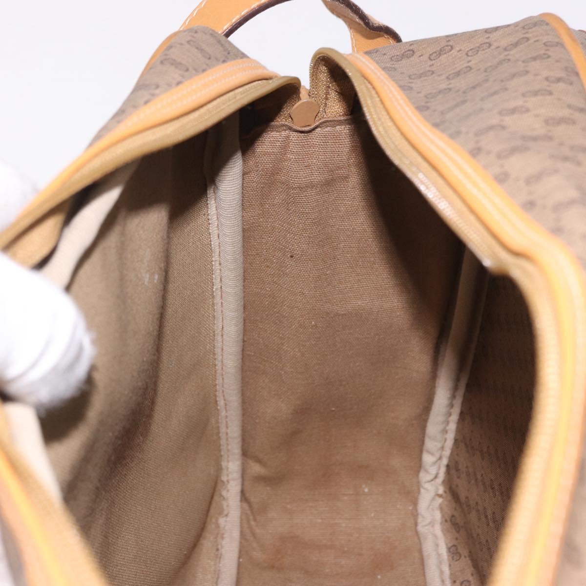 GUCCI Micro GG Supreme Shoulder Bag PVC Beige Gold Auth ep14952
