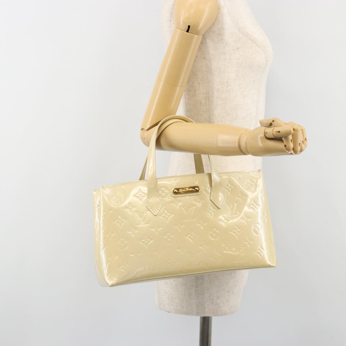 LOUIS VUITTON Monogram Vernis Wilshire PM Bag Broncorail M91452 Auth ep14958