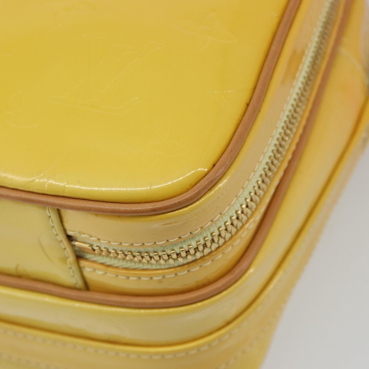 LOUIS VUITTON Monogram Vernis Wooster Bag Lime Yellow M91075 LV Auth ep14959A