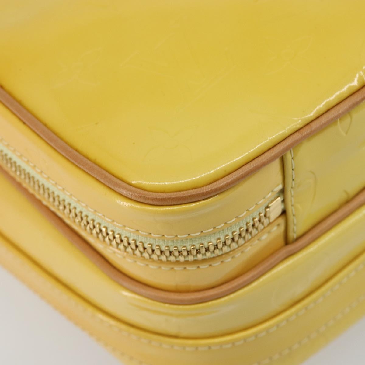 LOUIS VUITTON Monogram Vernis Wooster Bag Lime Yellow M91075 LV Auth ep14959A