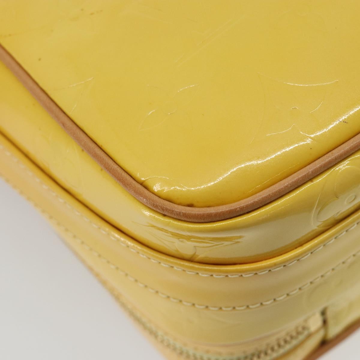 LOUIS VUITTON Monogram Vernis Wooster Bag Lime Yellow M91075 LV Auth ep14959A