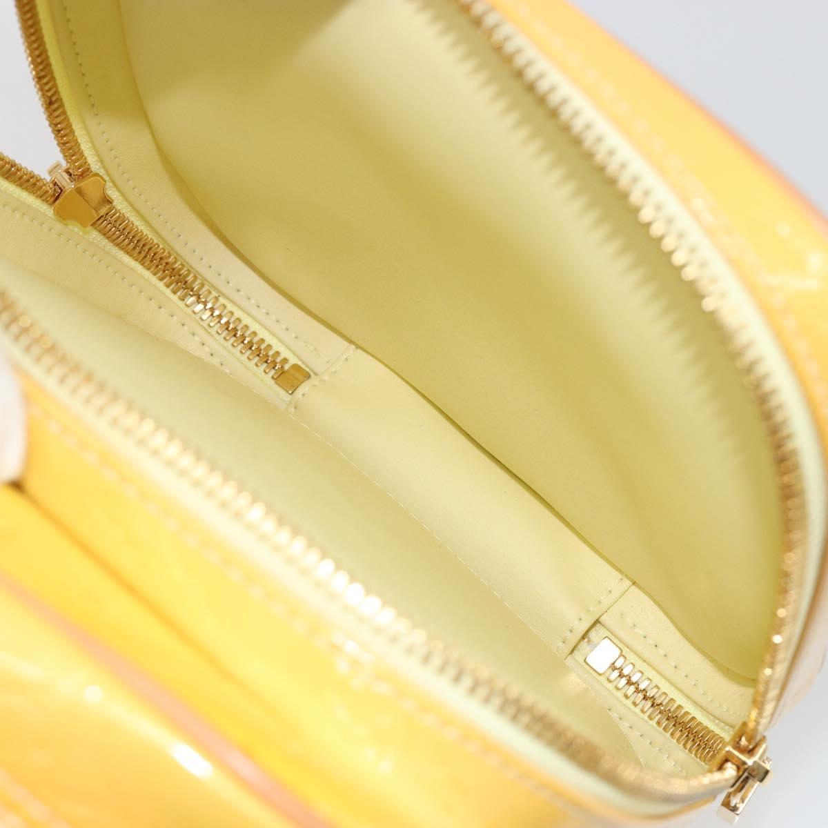 LOUIS VUITTON Monogram Vernis Wooster Bag Lime Yellow M91075 LV Auth ep14959A