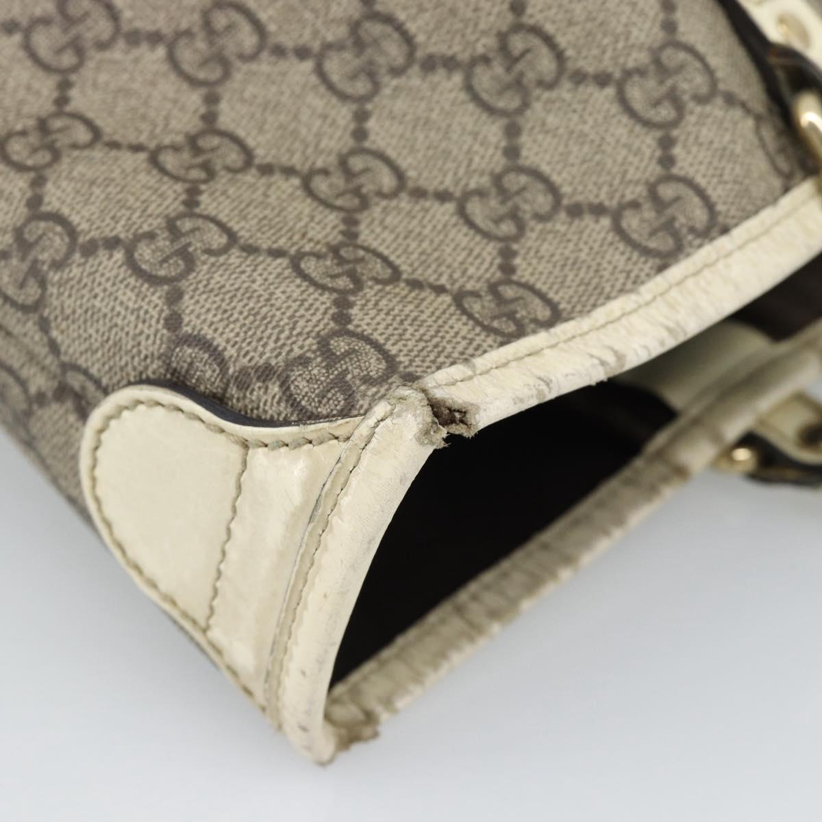 GUCCI GG Supreme Tote Bag PVC Beige Gold 197953 Auth ep14963