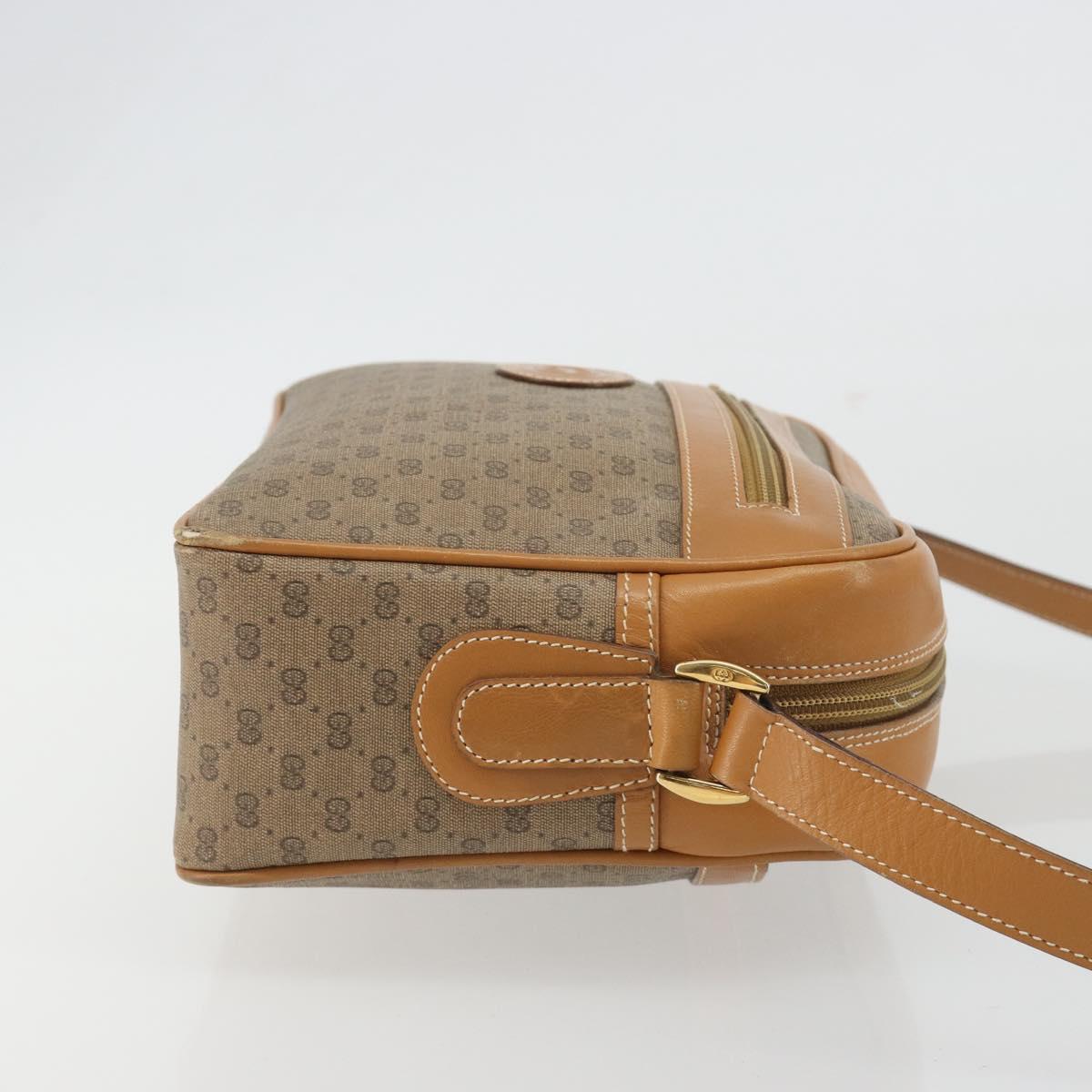 GUCCI Micro GG Supreme Shoulder Bag PVC Beige Gold 001 093 0942 Auth ep14983