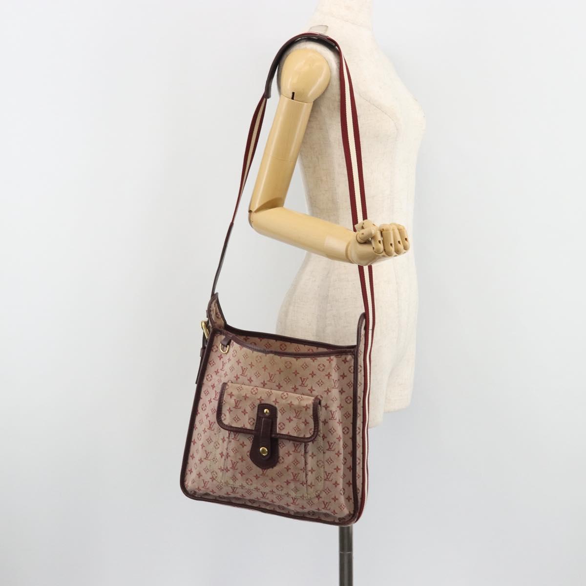 LOUIS VUITTON Monogram Mini Besace Mary Kate Bag Red M92321 LV Auth ep14990