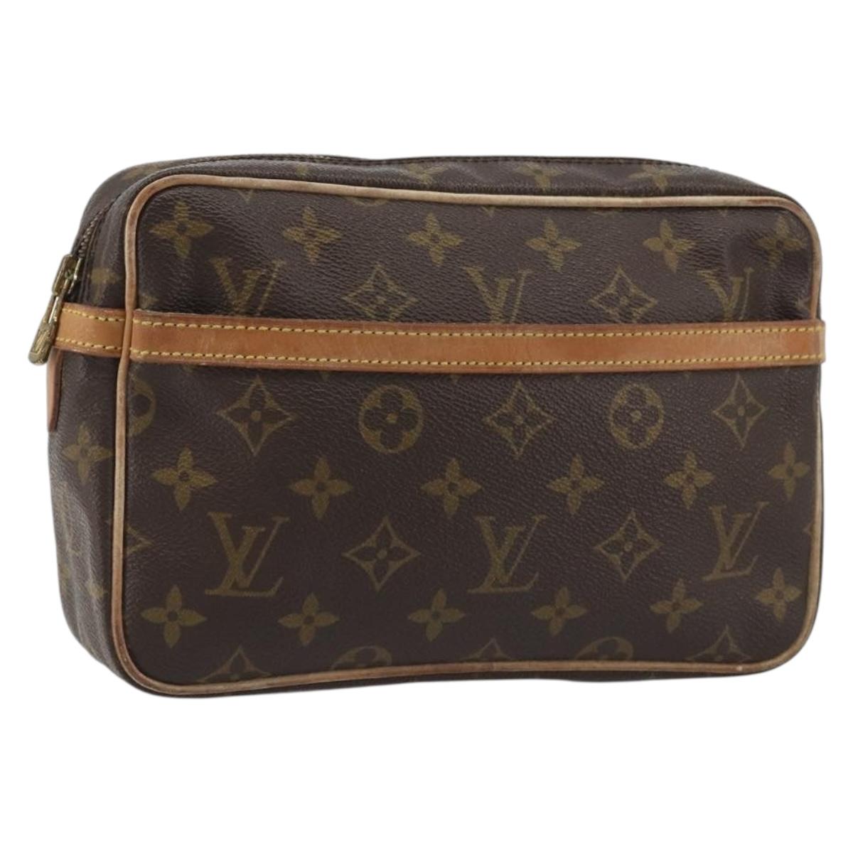 LOUIS VUITTON Monogram Compiegne 23 Clutch Bag M51847 LV Auth ep14995
