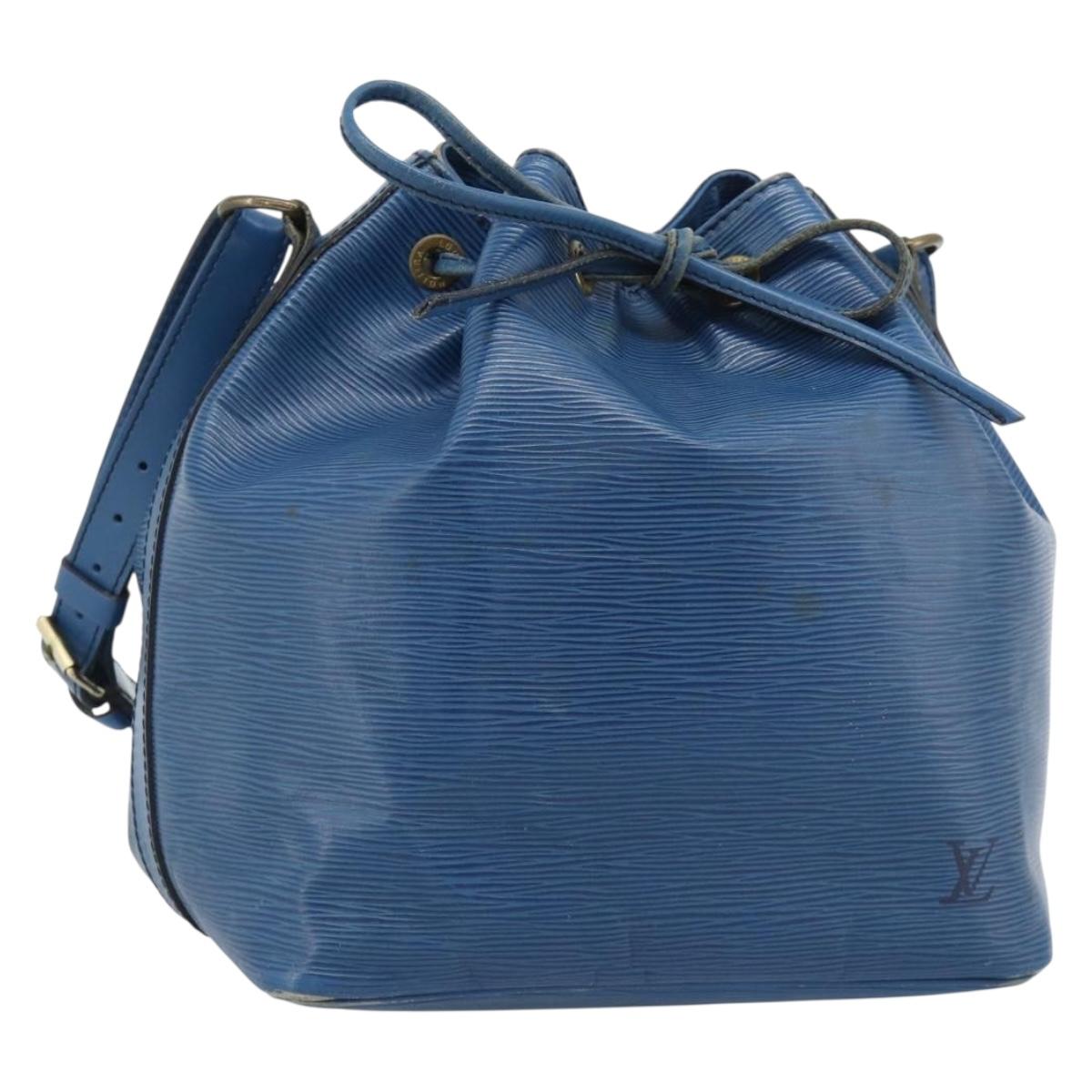 LOUIS VUITTON Epi Petit Noe Shoulder Bag Blue M44105 LV Auth ep14996