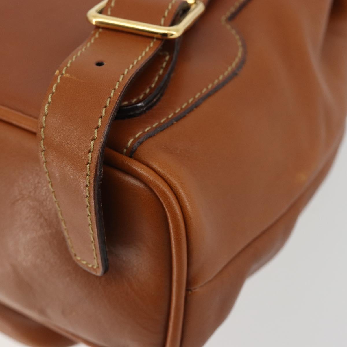 GUCCI Bamboo Backpack Leather Brown Gold 03 2265 0030 Auth ep15002