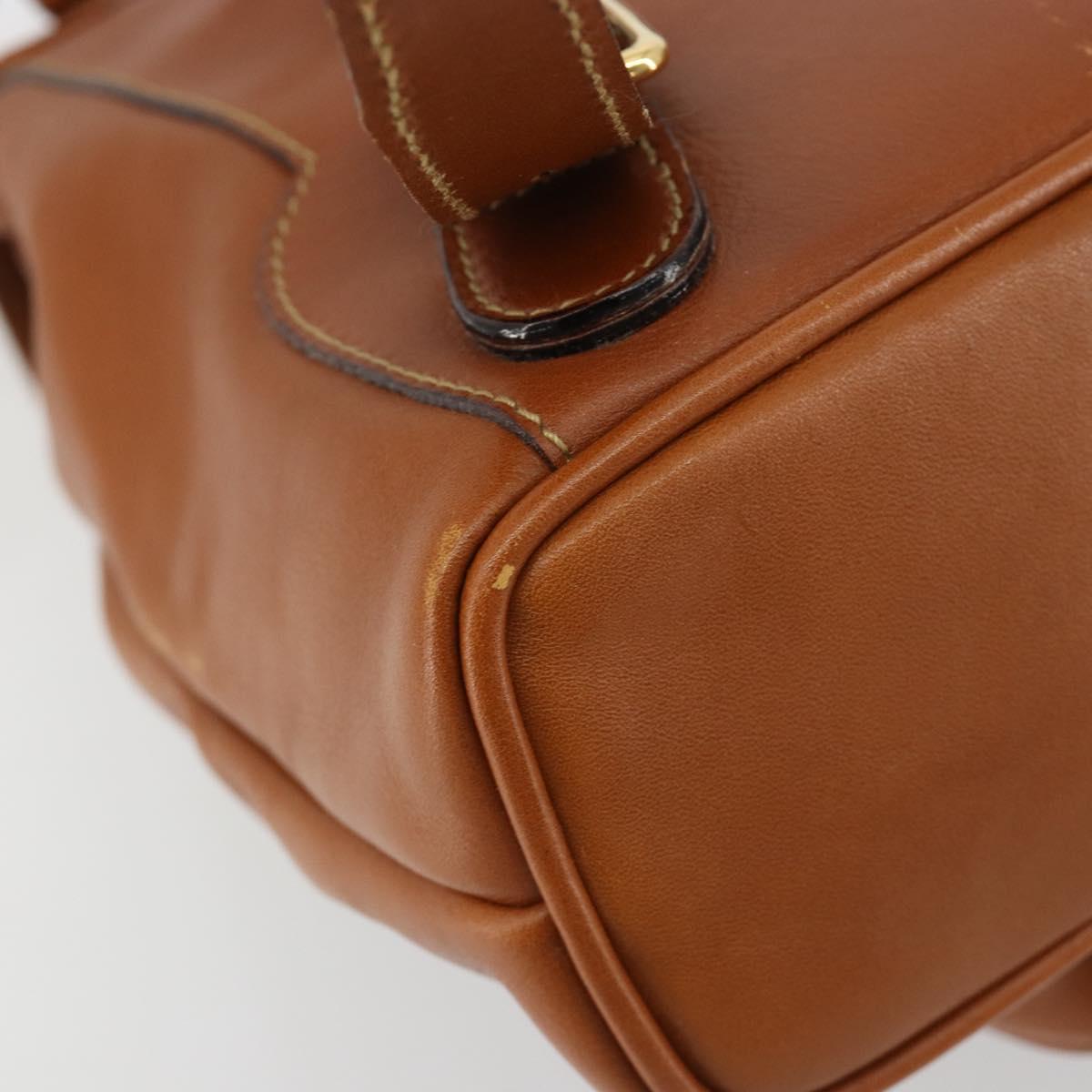GUCCI Bamboo Backpack Leather Brown Gold 03 2265 0030 Auth ep15002