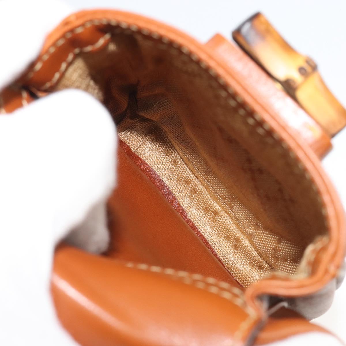 GUCCI Bamboo Backpack Leather Brown Gold 03 2265 0030 Auth ep15002