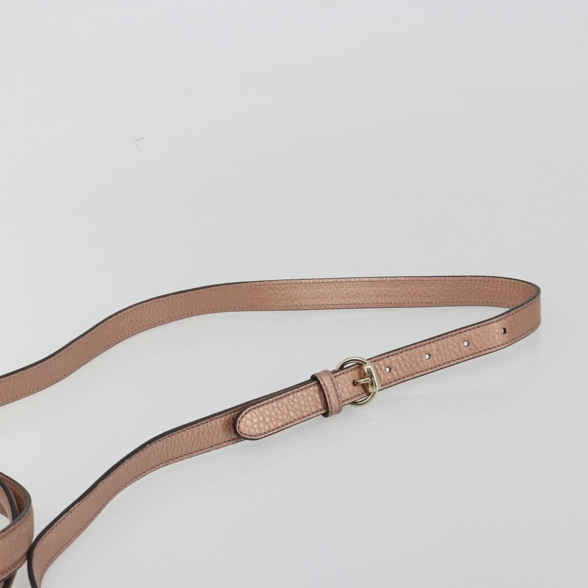GUCCI Soho Hand Bag Leather 2way Pink Gold 308362 Auth ep15003A