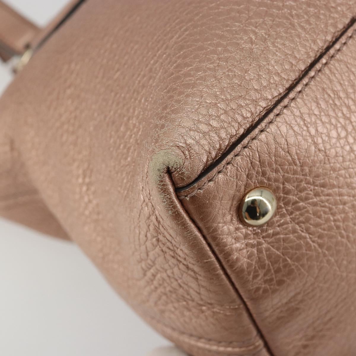 GUCCI Soho Hand Bag Leather 2way Pink Gold 308362 Auth ep15003A