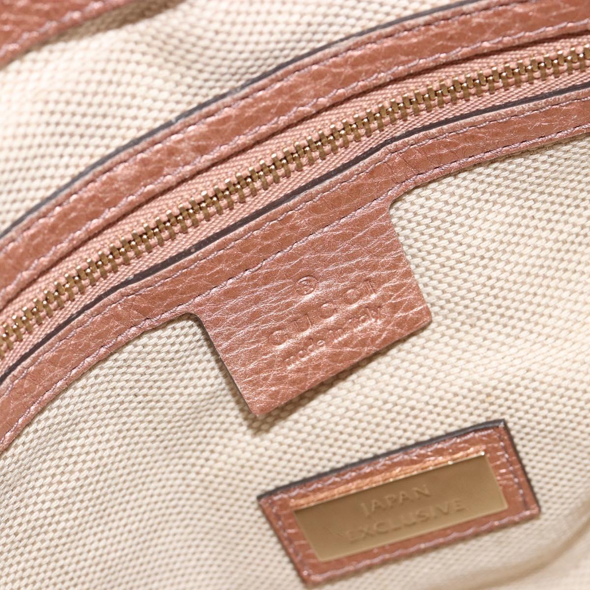 GUCCI Soho Hand Bag Leather 2way Pink Gold 308362 Auth ep15003A