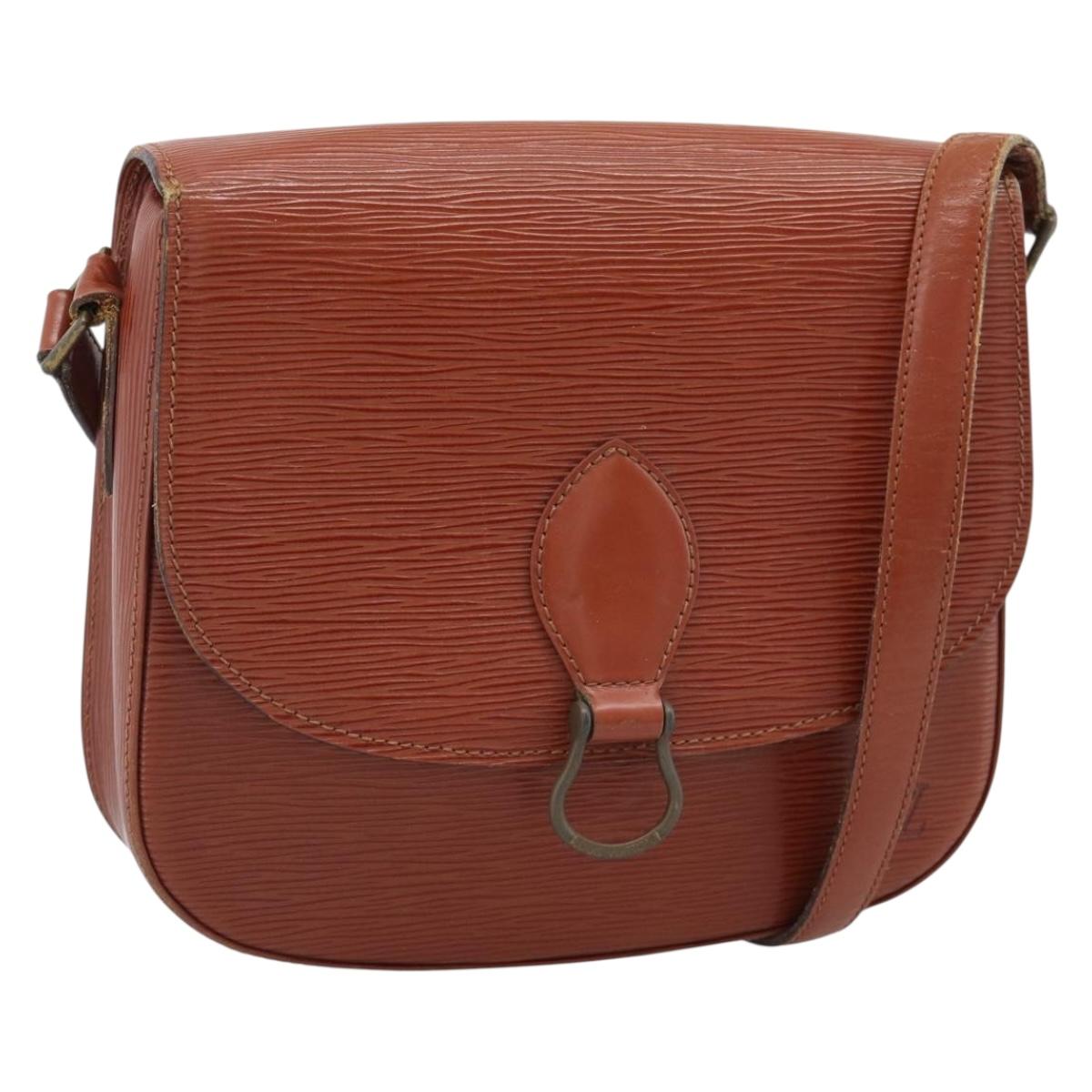 LOUIS VUITTON Epi Saint Cloud GM Shoulder Bag Brown M52193 LV Auth ep15008