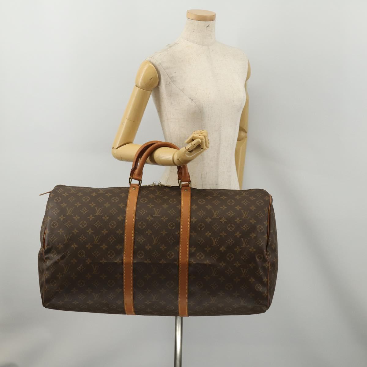 LOUIS VUITTON Monogram Keepall 60 Boston Bag M41422 LV Auth ep15018A