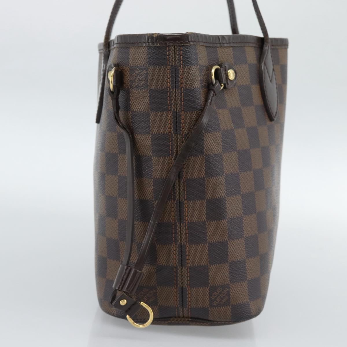 LOUIS VUITTON Damier Ebene Neverfull PM Tote Bag N51109 LV Auth ep15024