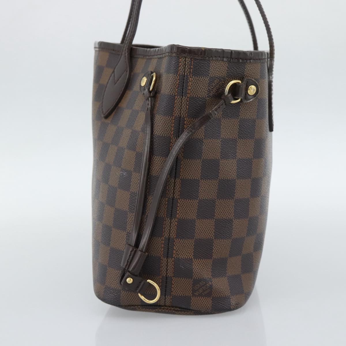 LOUIS VUITTON Damier Ebene Neverfull PM Tote Bag N51109 LV Auth ep15024