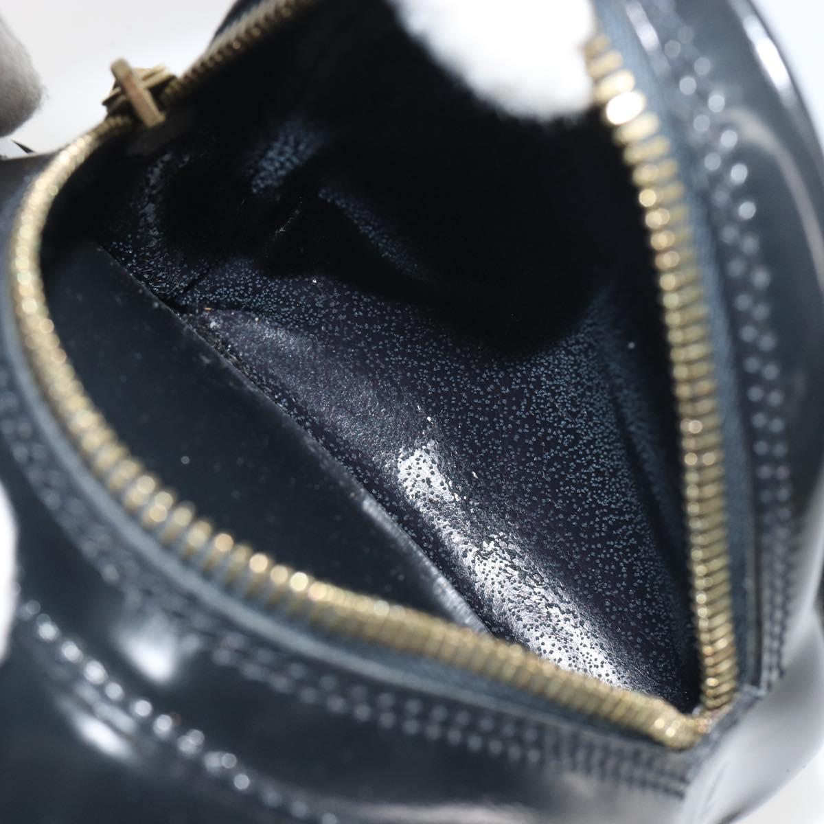 GUCCI Bamboo Shoulder Bag Enamel Black Gold 003 2113 0127 Auth ep15033
