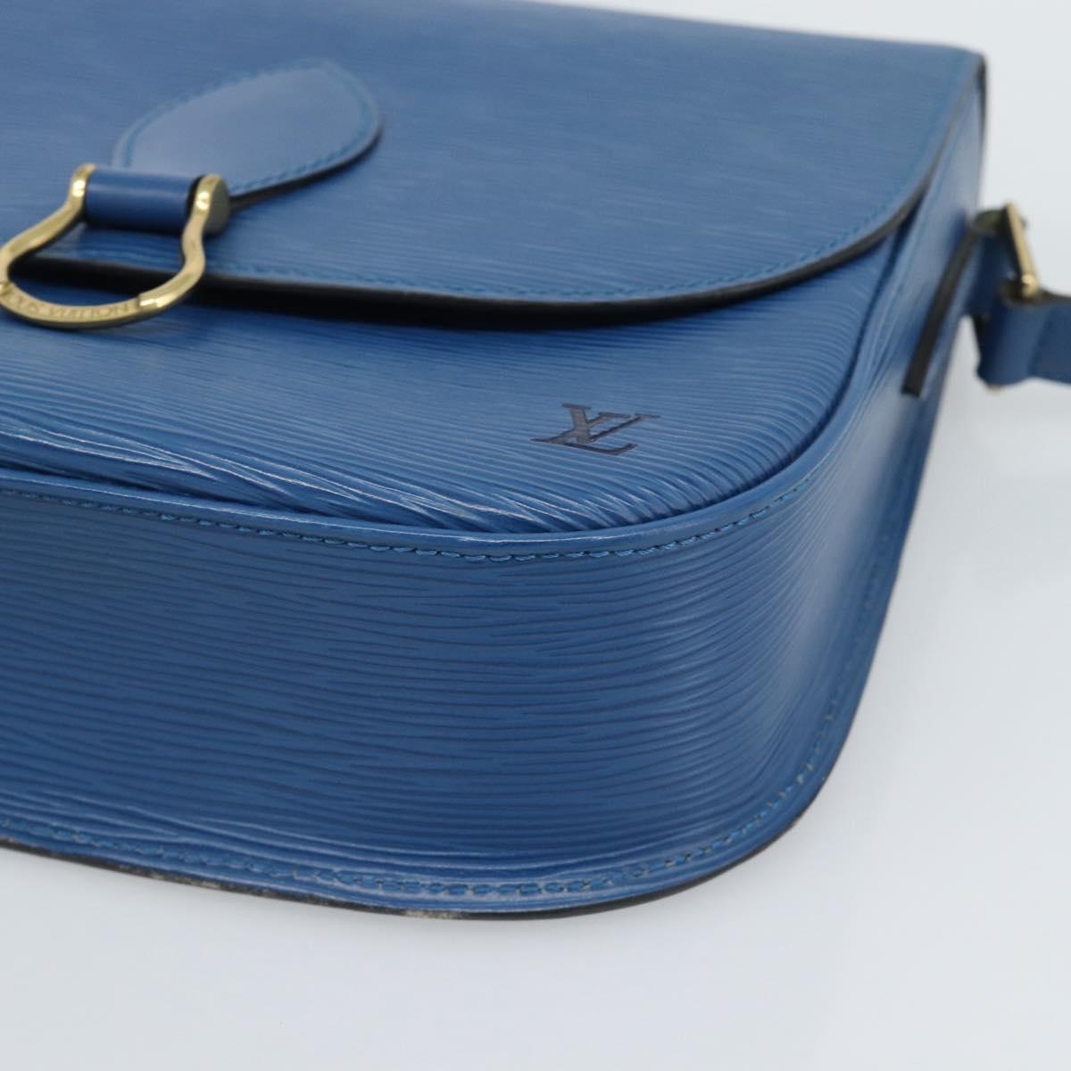 LOUIS VUITTON Epi Saint Cloud GM Shoulder Bag Toledo Blue M52195 LV Auth ep15054