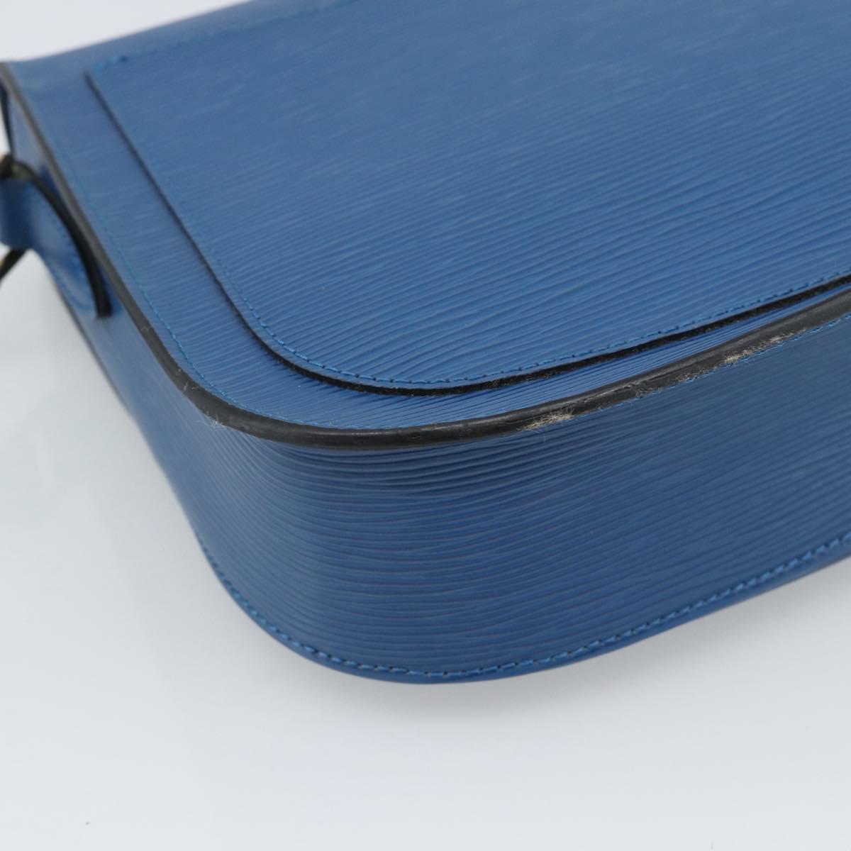 LOUIS VUITTON Epi Saint Cloud GM Shoulder Bag Toledo Blue M52195 LV Auth ep15054