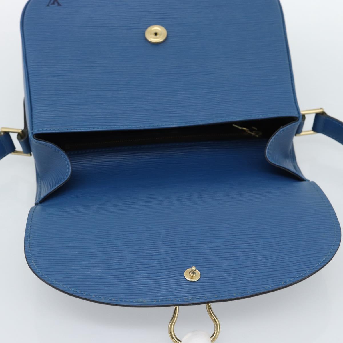 LOUIS VUITTON Epi Saint Cloud GM Shoulder Bag Toledo Blue M52195 LV Auth ep15054