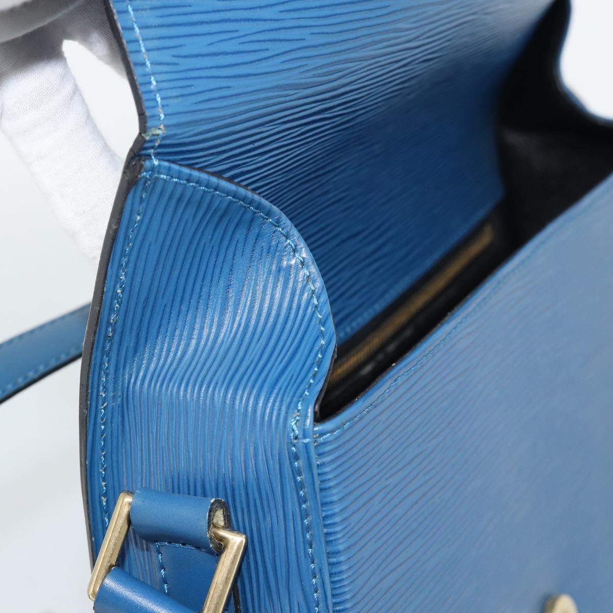 LOUIS VUITTON Epi Saint Cloud GM Shoulder Bag Toledo Blue M52195 LV Auth ep15054