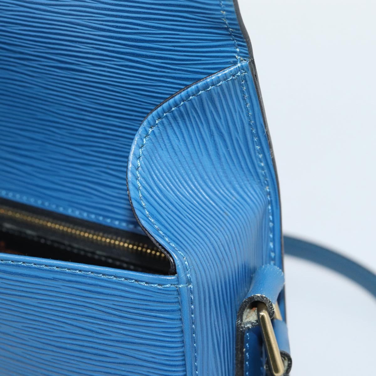 LOUIS VUITTON Epi Saint Cloud GM Shoulder Bag Toledo Blue M52195 LV Auth ep15054