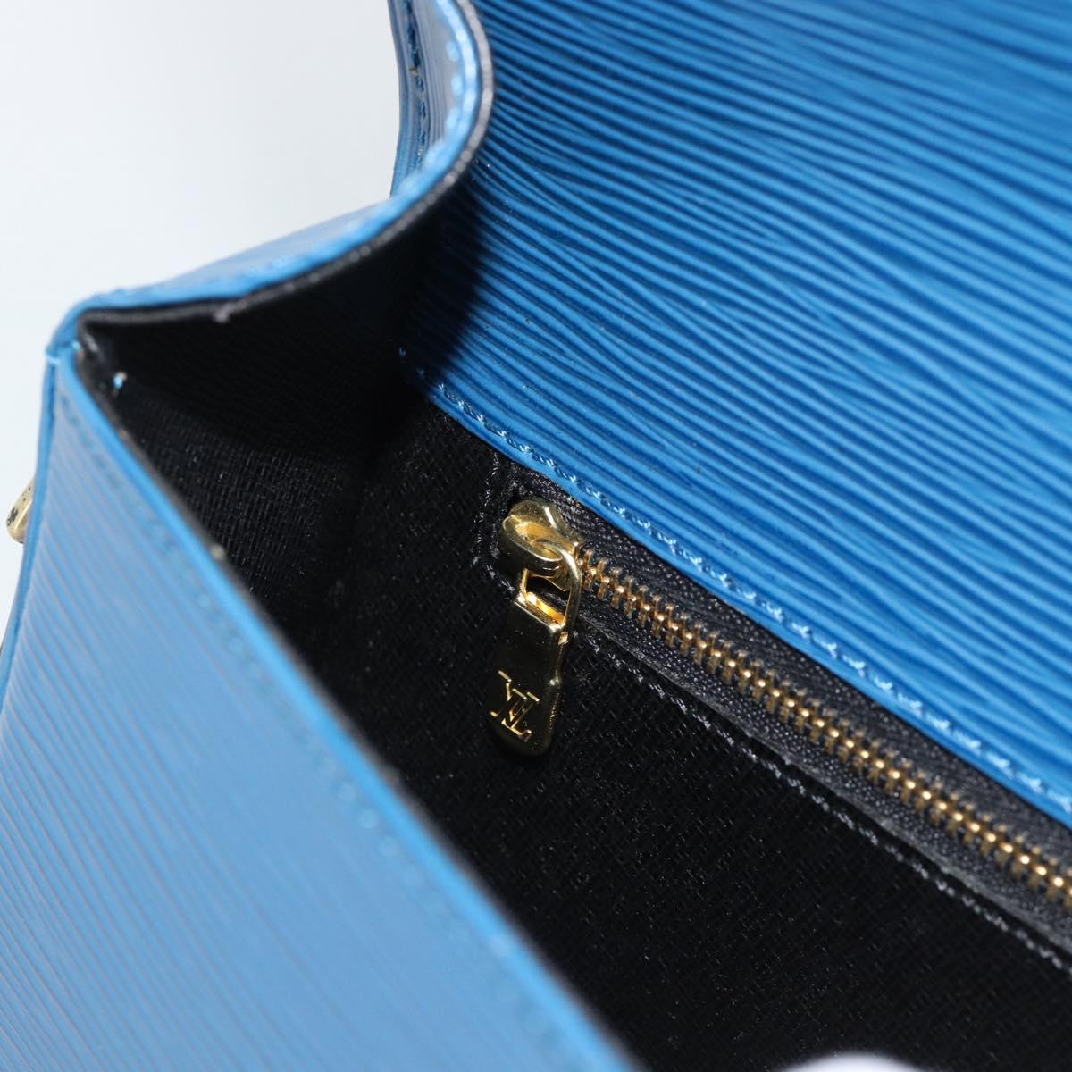 LOUIS VUITTON Epi Saint Cloud GM Shoulder Bag Toledo Blue M52195 LV Auth ep15054