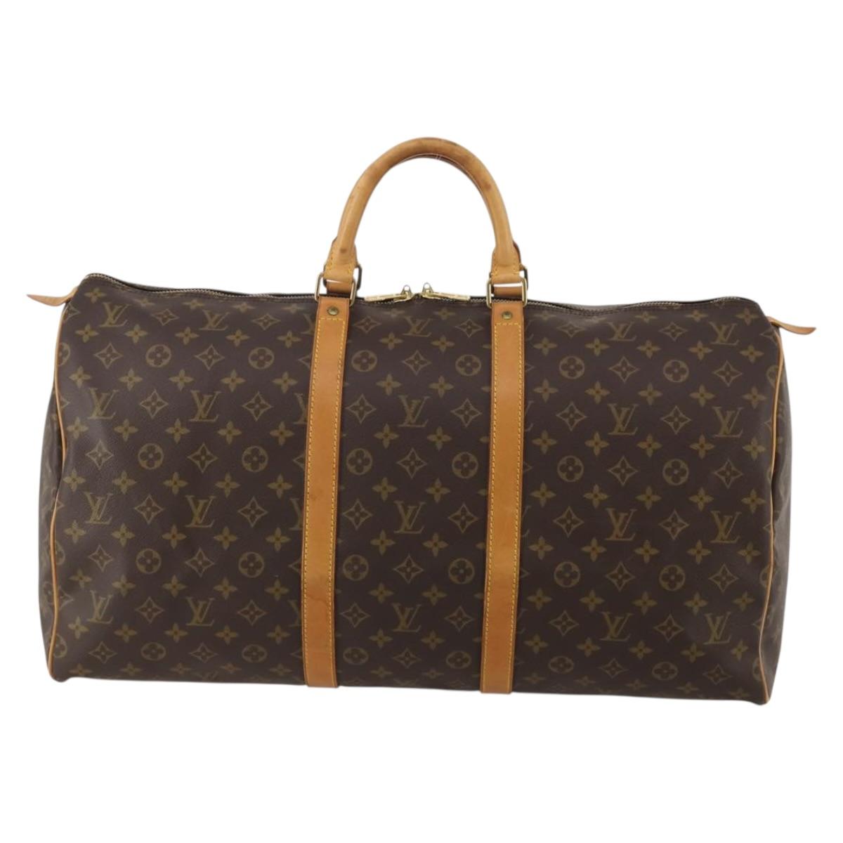 LOUIS VUITTON Monogram Keepall 55 Boston Bag M41424 LV Auth ep15055A