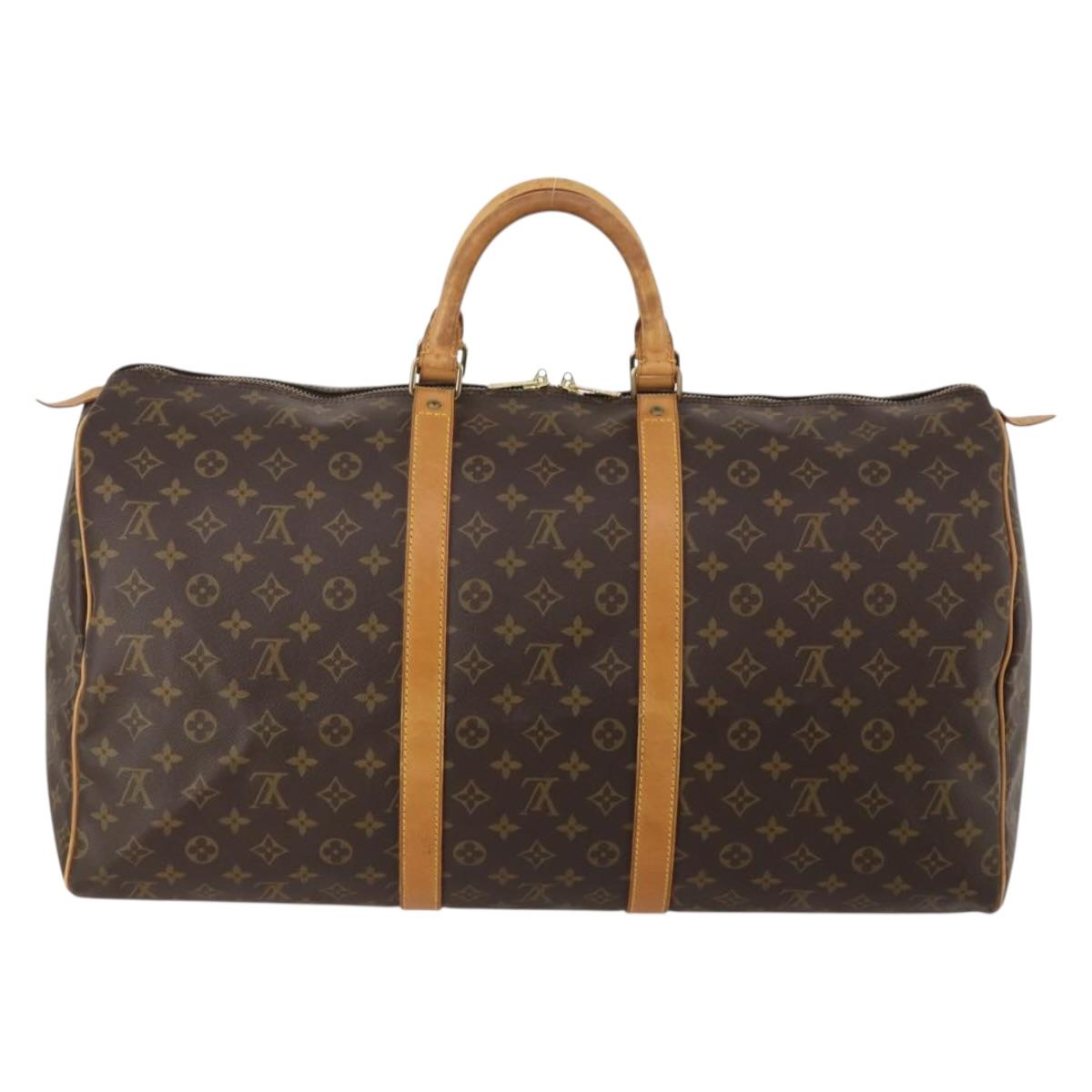 LOUIS VUITTON Monogram Keepall 55 Boston Bag M41424 LV Auth ep15055A