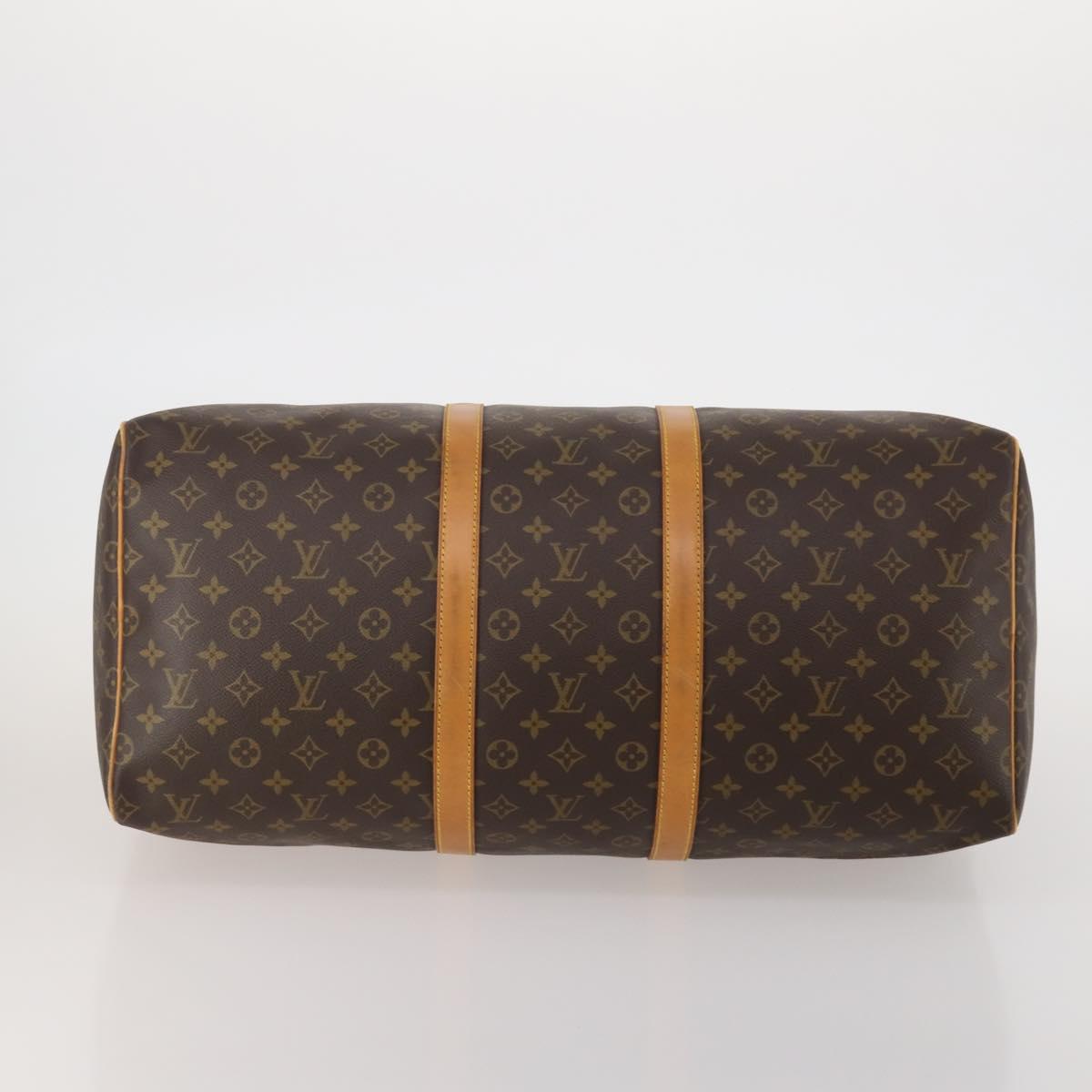 LOUIS VUITTON Monogram Keepall 55 Boston Bag M41424 LV Auth ep15055A