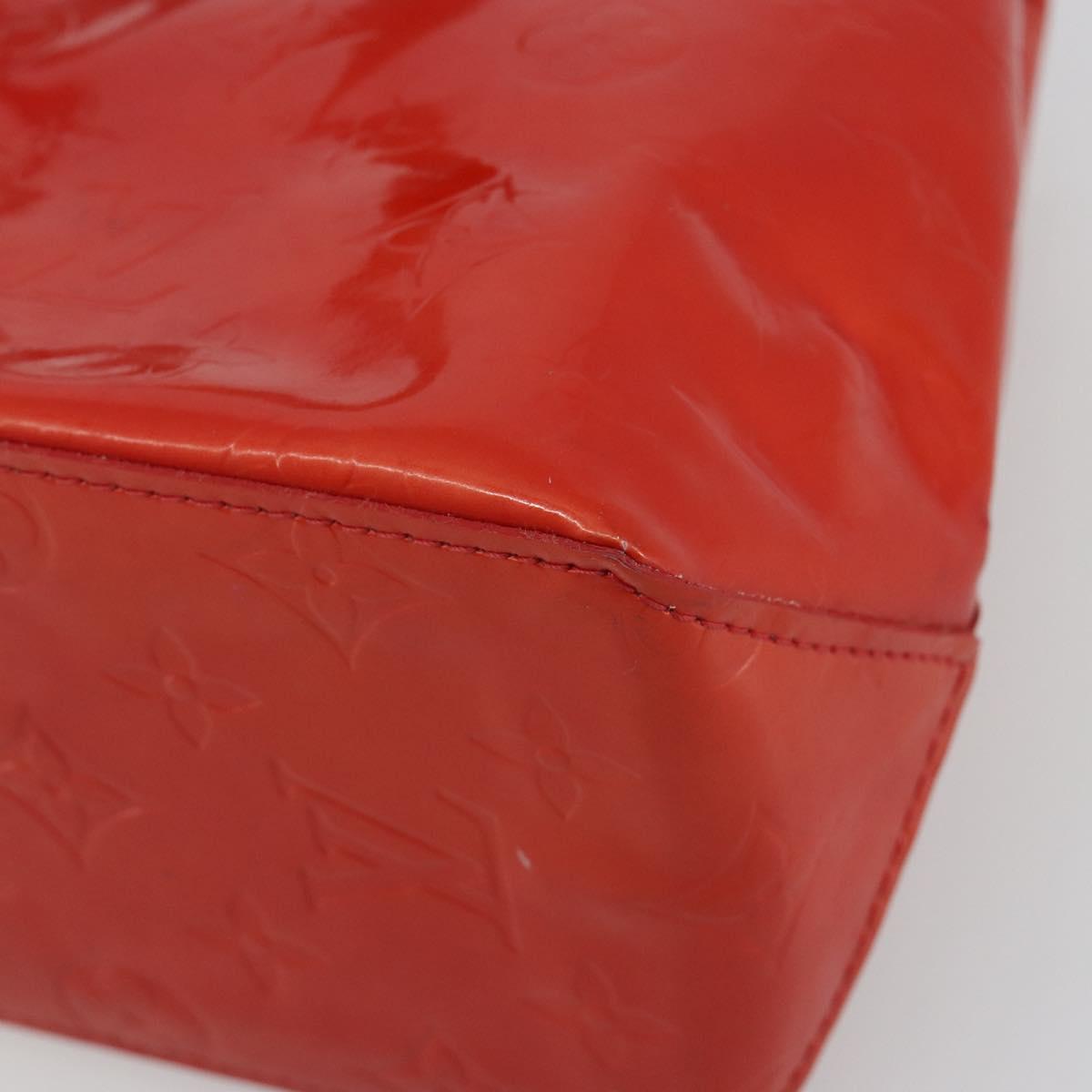 LOUIS VUITTON Monogram Vernis Reade PM Hand Bag Red Rouge M91088 LV Auth ep15057