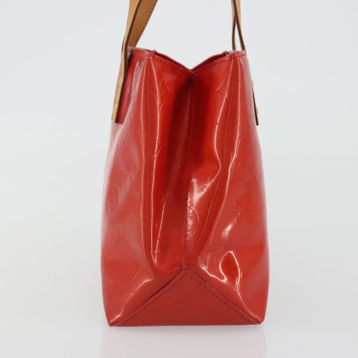 LOUIS VUITTON Monogram Vernis Reade PM Hand Bag Red Rouge M91088 LV Auth ep15057
