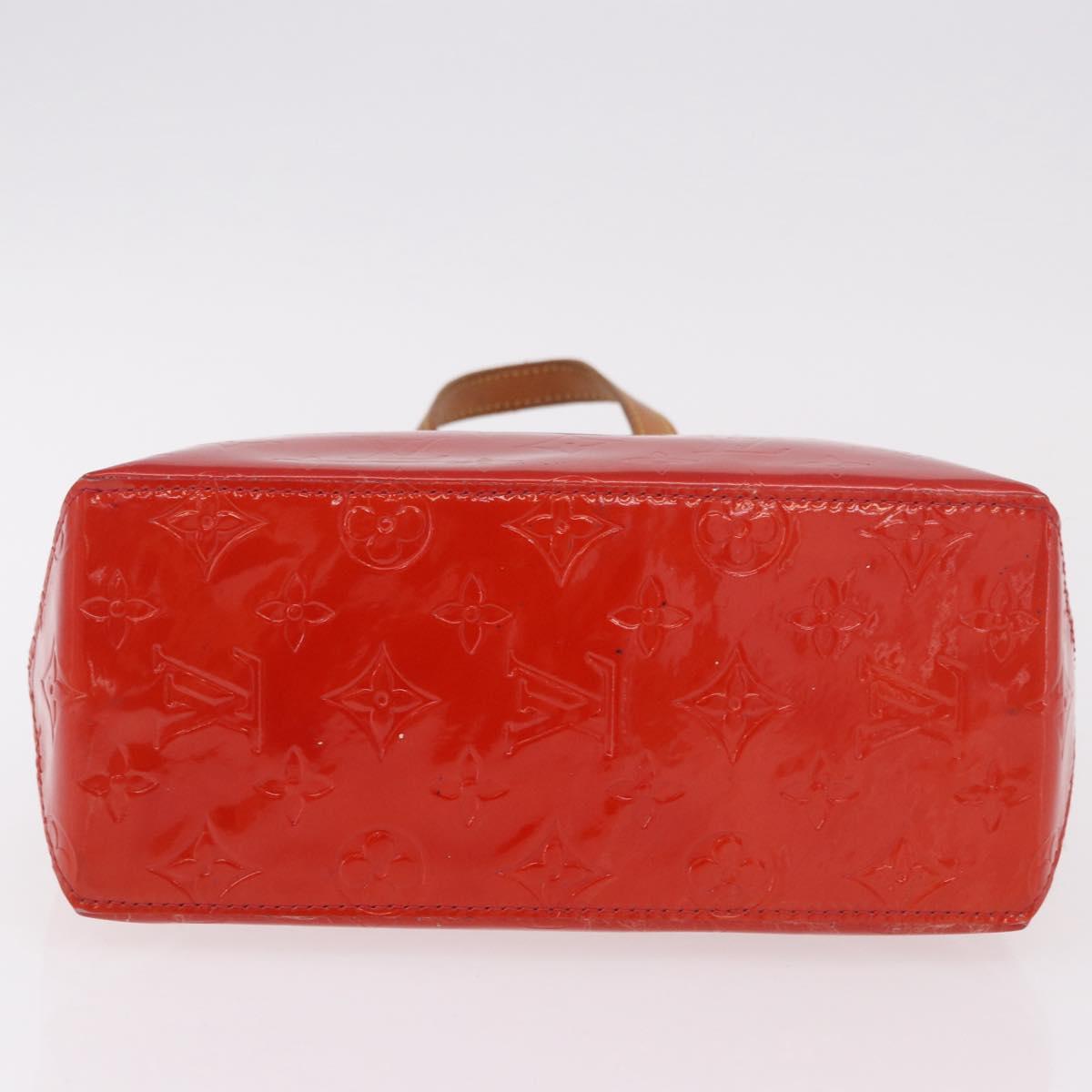 LOUIS VUITTON Monogram Vernis Reade PM Hand Bag Red Rouge M91088 LV Auth ep15059