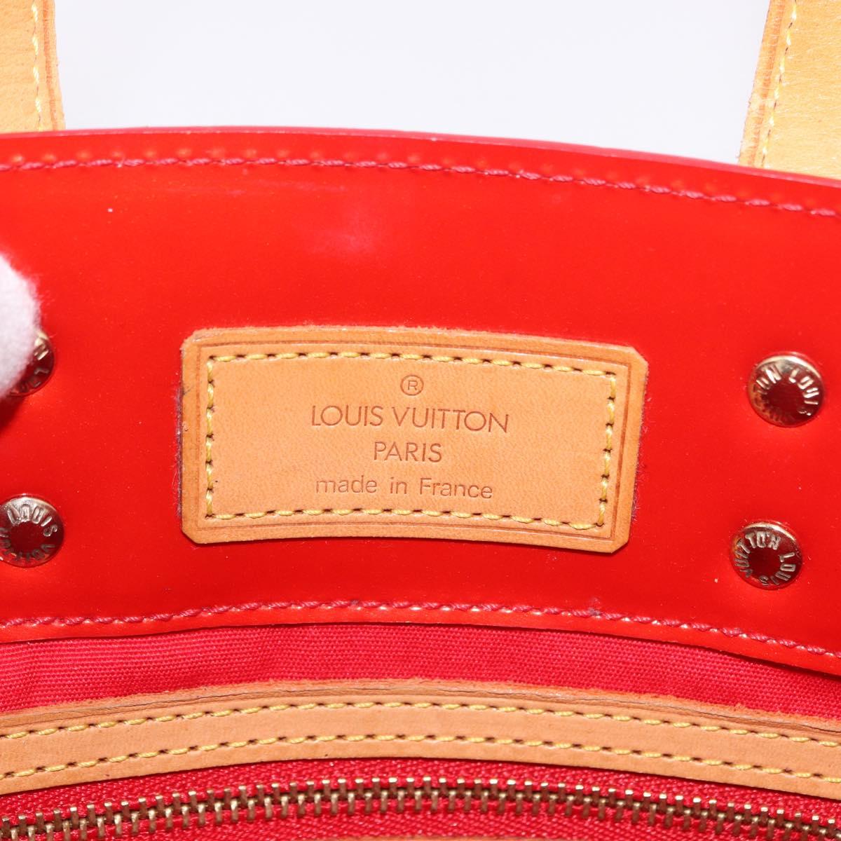 LOUIS VUITTON Monogram Vernis Reade PM Hand Bag Red Rouge M91088 LV Auth ep15059