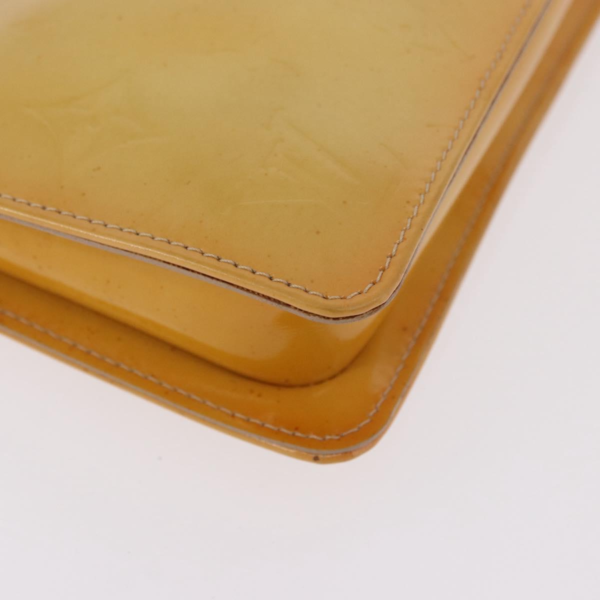 LOUIS VUITTON Monogram Vernis Lexington Pouch Beige M91010 LV Auth ep15062A