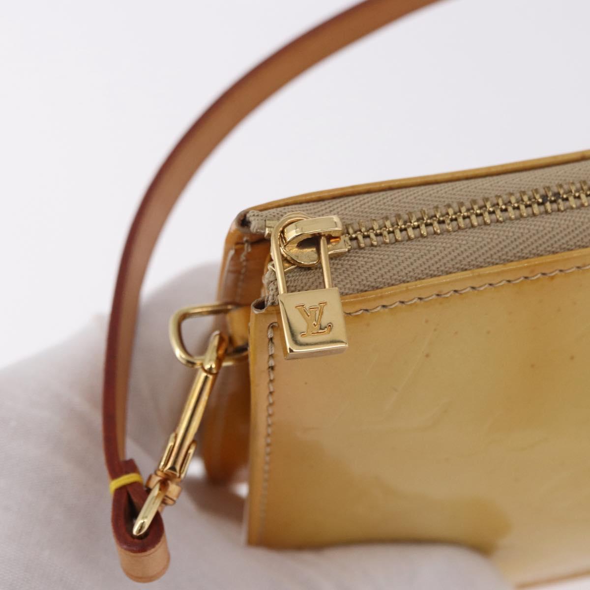 LOUIS VUITTON Monogram Vernis Lexington Pouch Beige M91010 LV Auth ep15062A