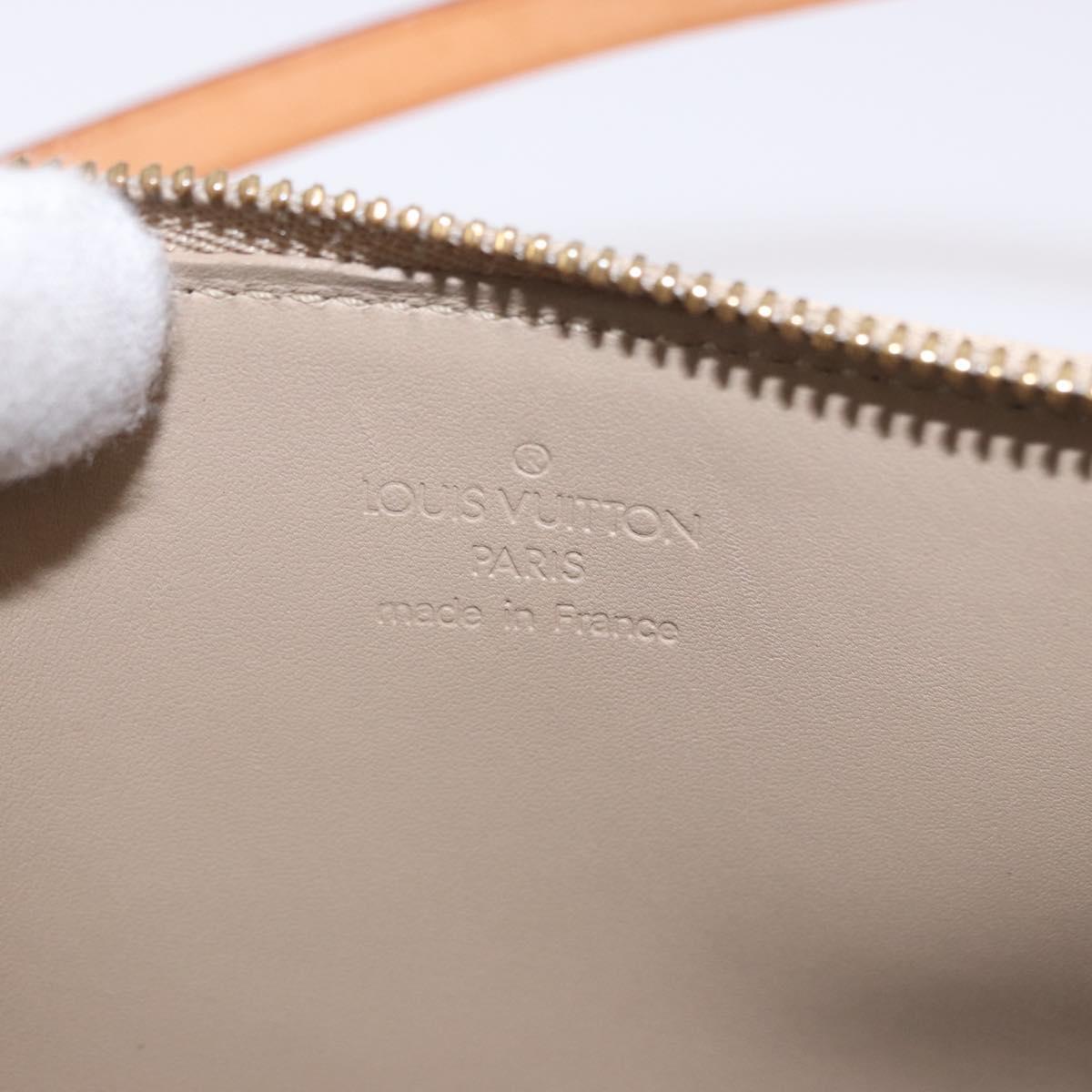 LOUIS VUITTON Monogram Vernis Lexington Pouch Beige M91010 LV Auth ep15062A