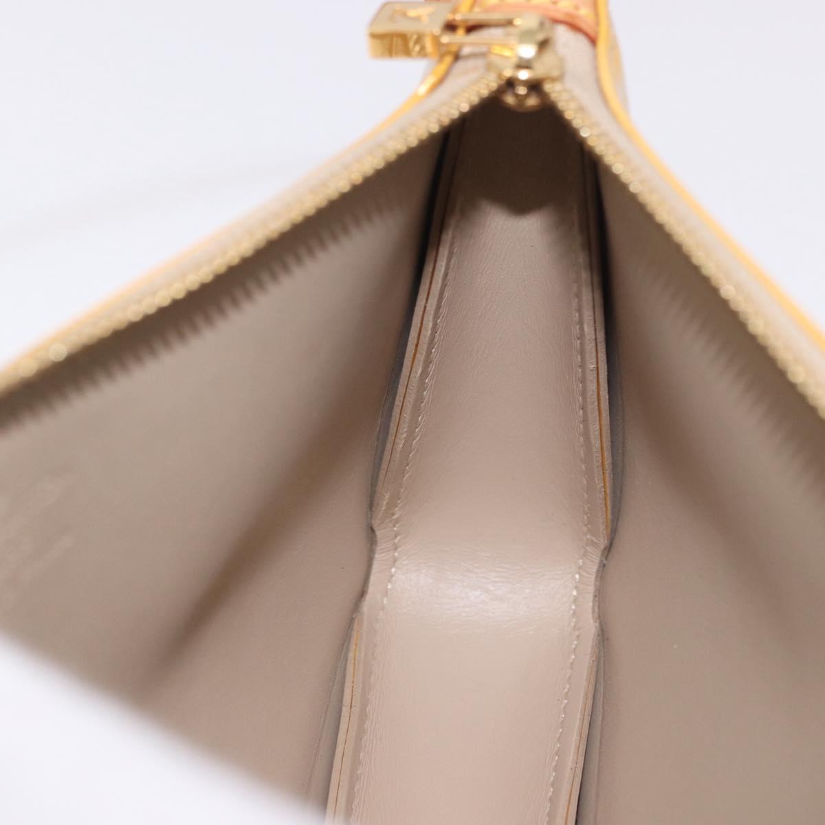 LOUIS VUITTON Monogram Vernis Lexington Pouch Beige M91010 LV Auth ep15062A