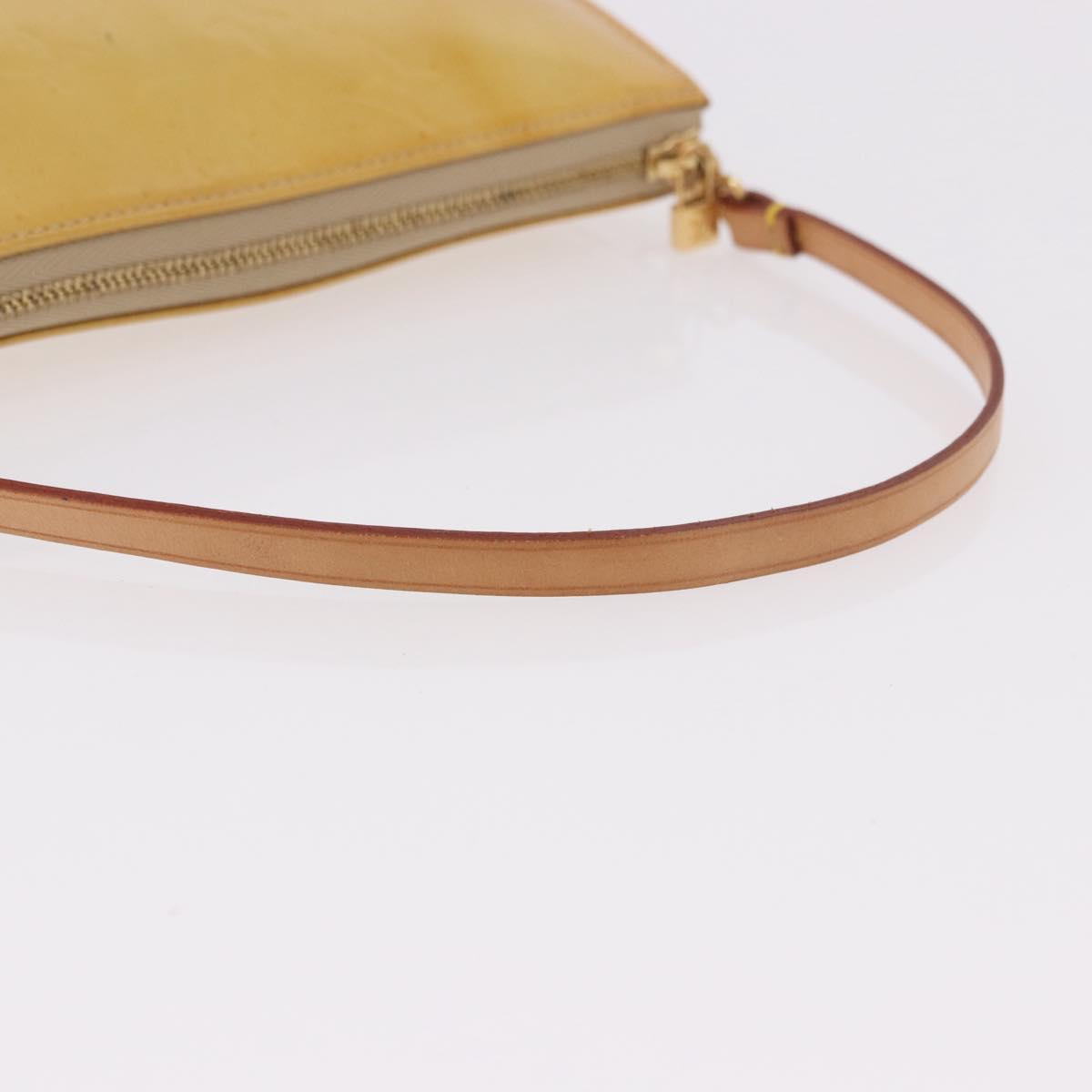 LOUIS VUITTON Monogram Vernis Lexington Pouch Beige M91010 LV Auth ep15062A