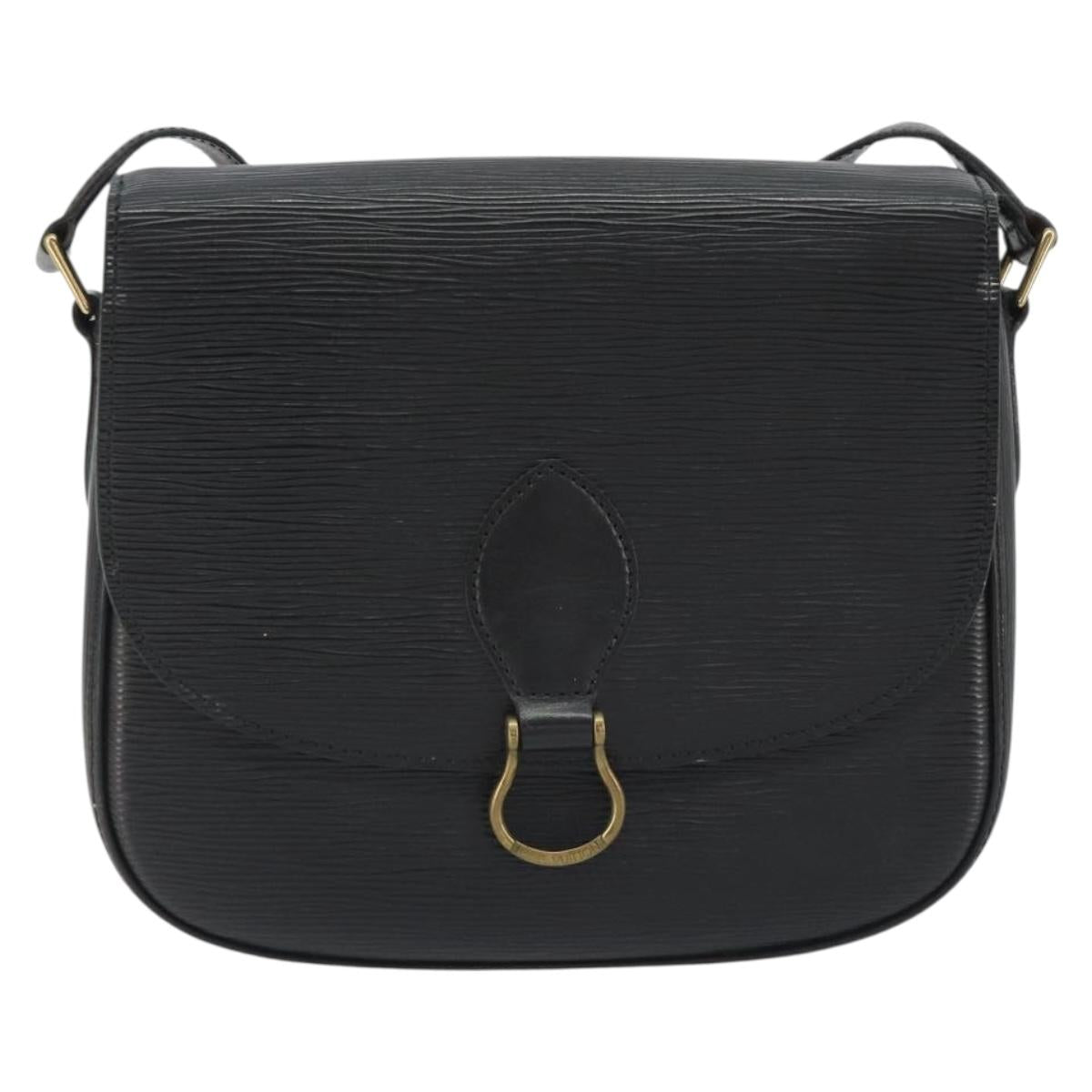 LOUIS VUITTON Epi Saint Cloud GM Shoulder Bag Black Noir M52192 LV Auth ep15065A