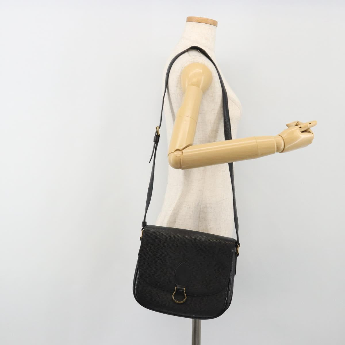 LOUIS VUITTON Epi Saint Cloud GM Shoulder Bag Black Noir M52192 LV Auth ep15065A